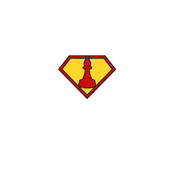 SuperChess Futó minta királykék pólón