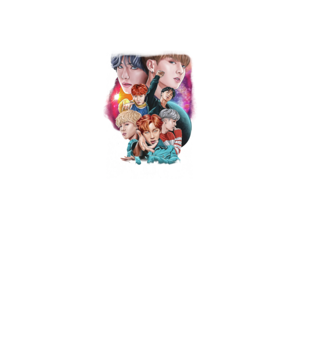 Bts poszter minta fekete pólón