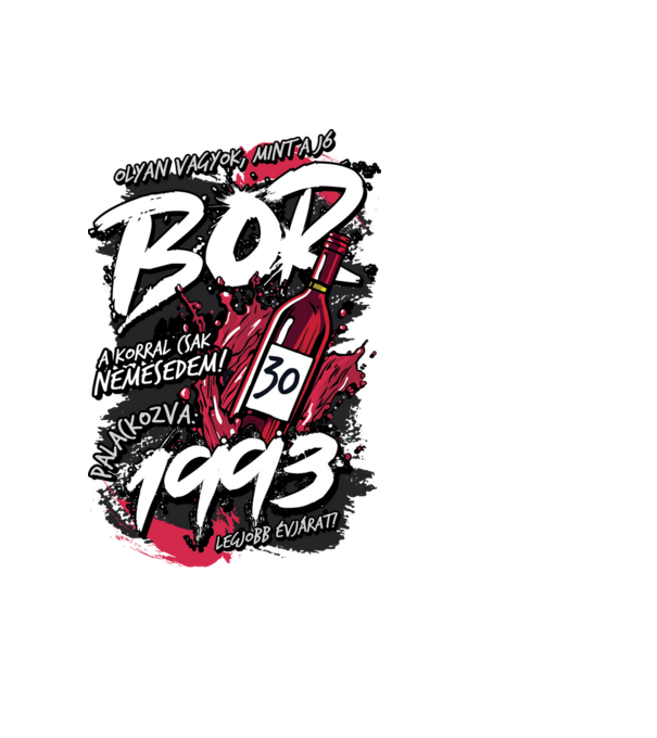 Jó bor szülinapos 1993 minta fekete pólón