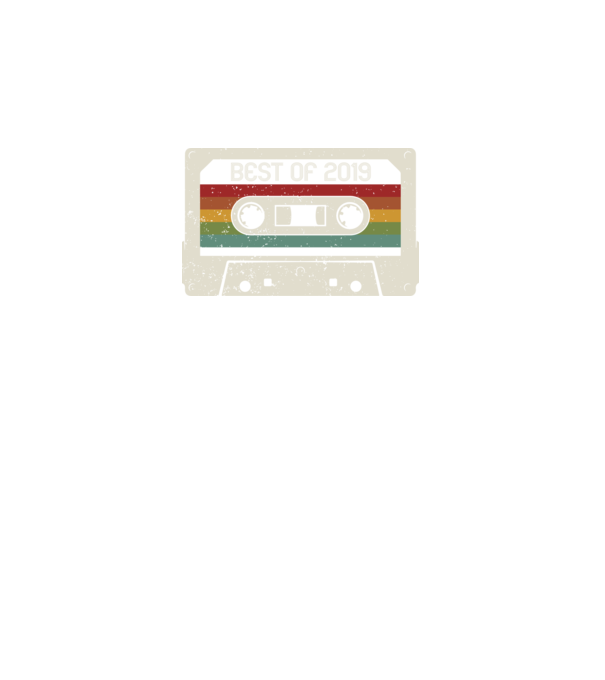 retro tape 2019 vintage minta fekete pólón