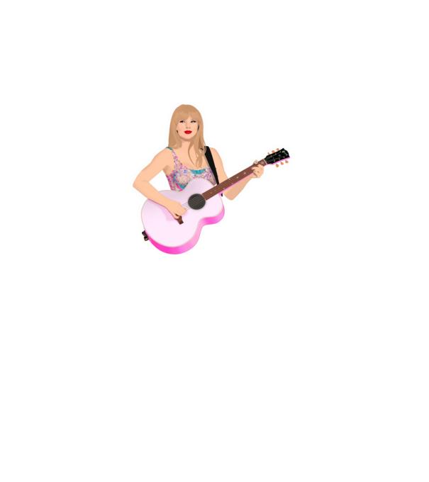 Taylor Swift pink minta fehér pólón