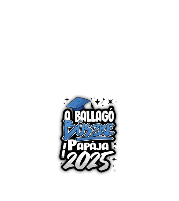 Ballagó büszke papája minta fehér pólón