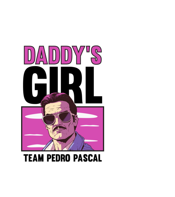 Pedro Pascal Daddys girl minta fehér pólón