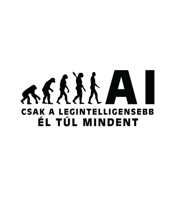 Mesterséges intelligencia evolúció minta fehér pólón