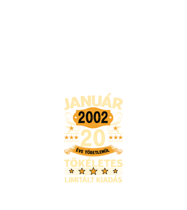 20 éve töretlenül tökéletes_január minta fekete pólón