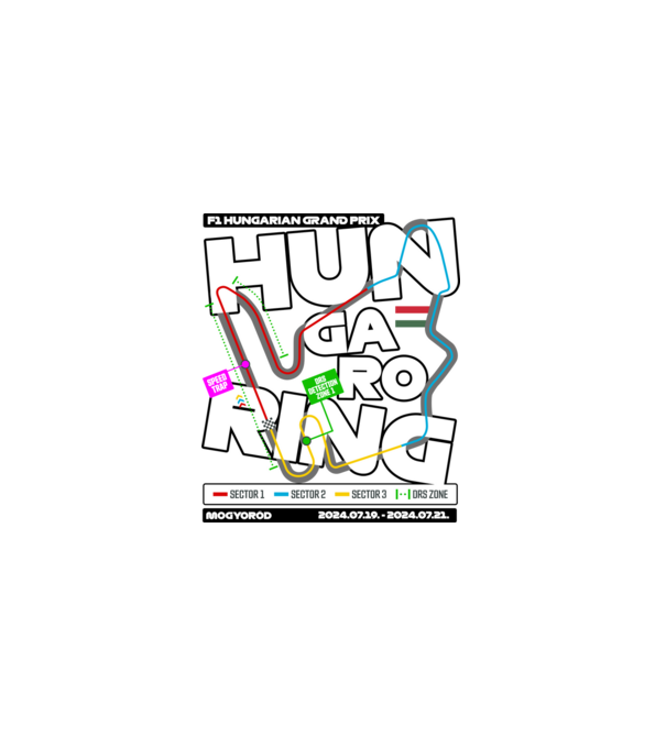 Hungaroring basic 24 minta fehér pólón