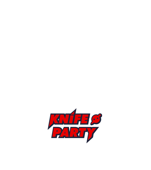 KNIFEPARTY minta világos rózsaszín pólón