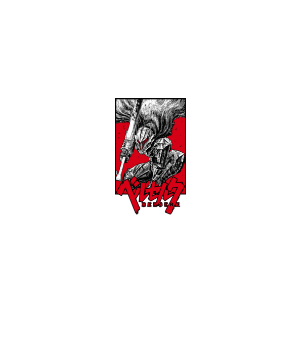 Berserk Guts minta fekete pólón