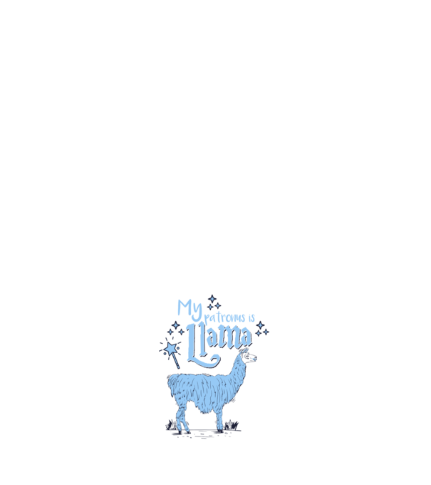 My patronus is Llama minta fehér pólón