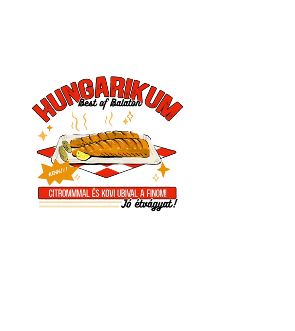 Hekk Hungarikum minta világoskék pólón