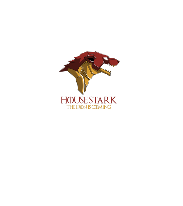 House Stark - Iron is Coming minta szürke pólón