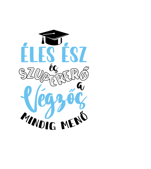 Éles ész és szuper erő-02 minta fekete pólón