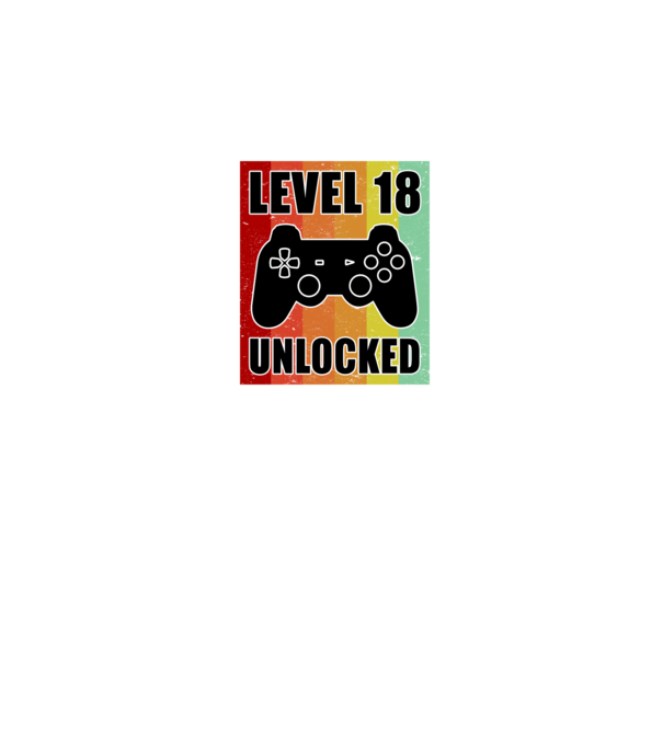 level 18 unlocked retro gamer minta fehér pólón