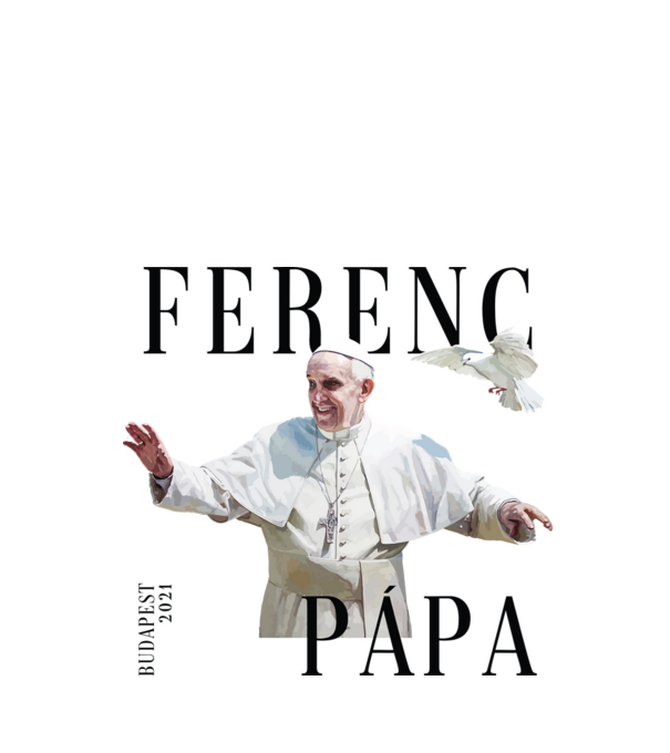 Ferenc Pápa 2021 minta fehér pólón