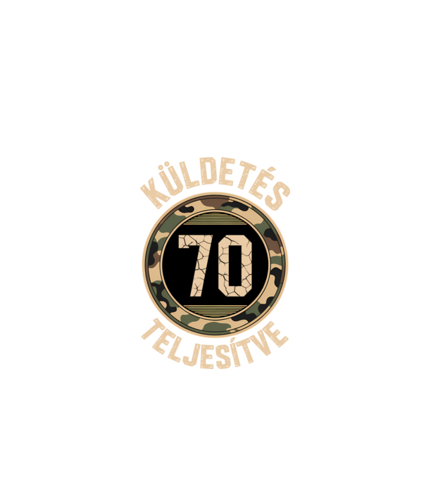 Küldetés teljesítve 70 minta fekete pólón