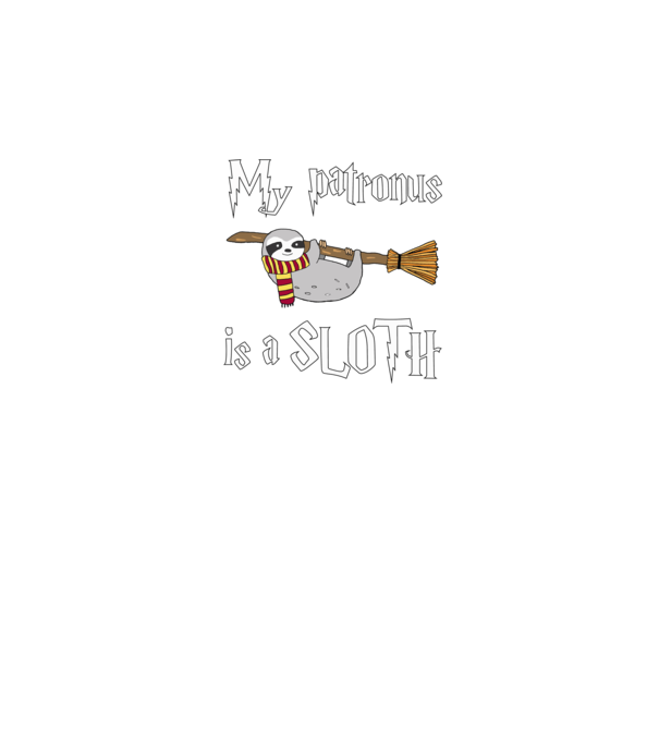 my patronus is a sloth minta sötétkék pólón