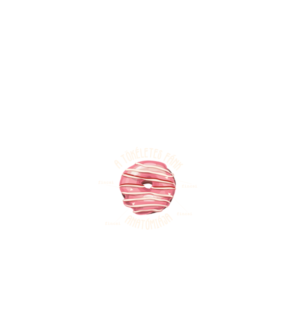 Anatomy of a perfect donut lght minta farmerkék pólón