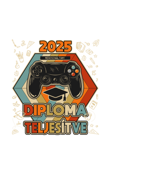 Diploma teljesítve minta fekete pólón