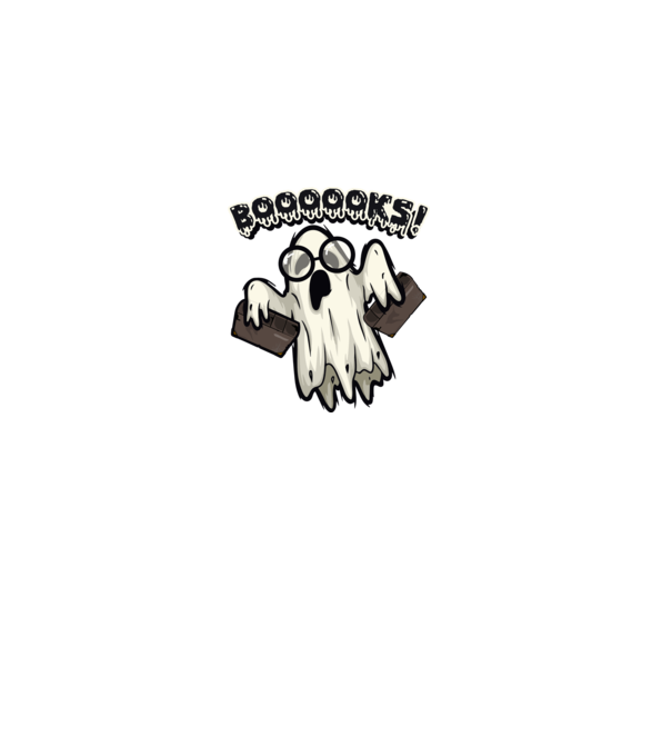 Spooky boookworm minta fekete pólón