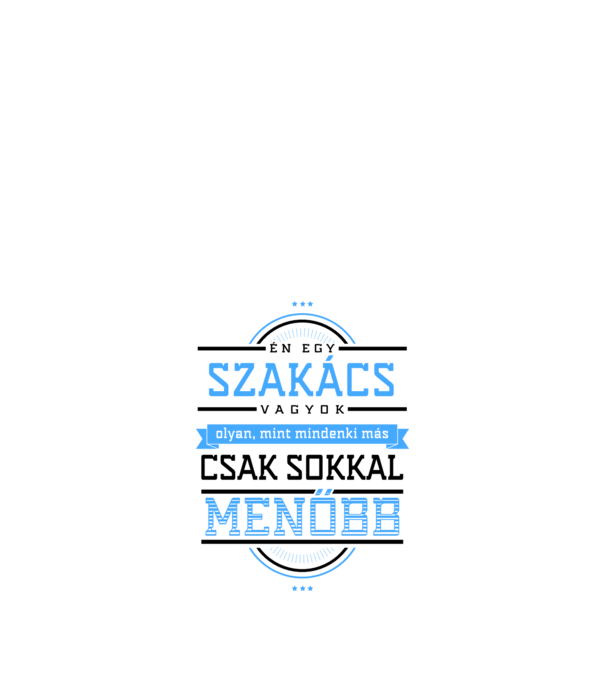 Én egy menő szakács vagyok minta fehér pólón