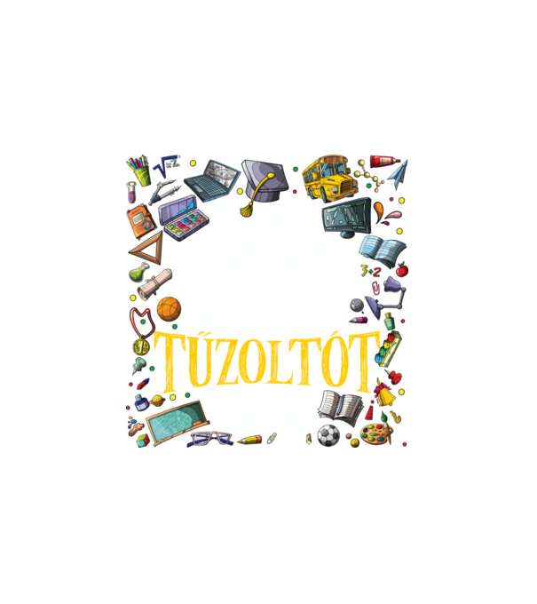 Jövőbeli tűzoltó minta fehér pólón