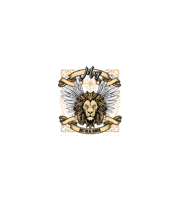 KINGS ARE BORN 1985 - MÁJUS minta fekete pólón