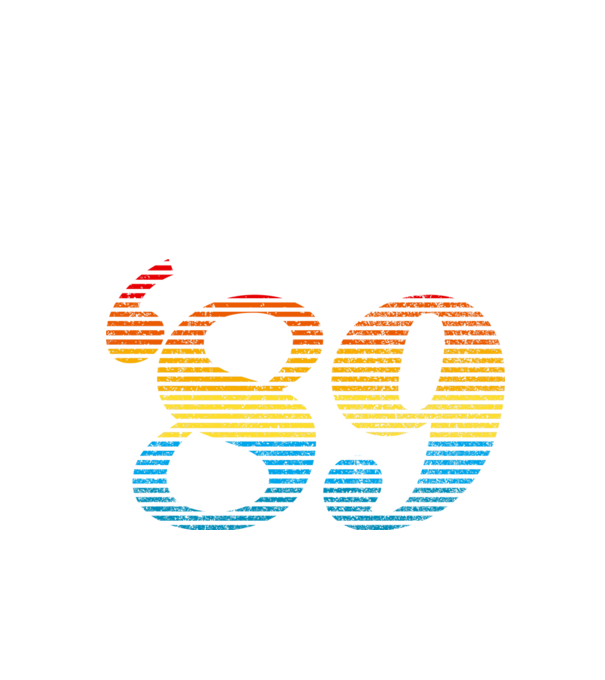 Retro szülinap 1989 minta fekete pólón