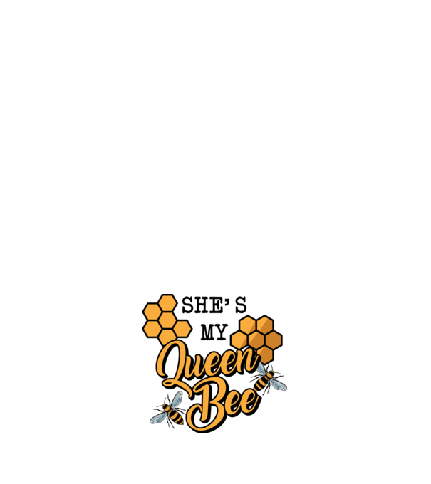 Queen Bee Páros minta világoskék pólón