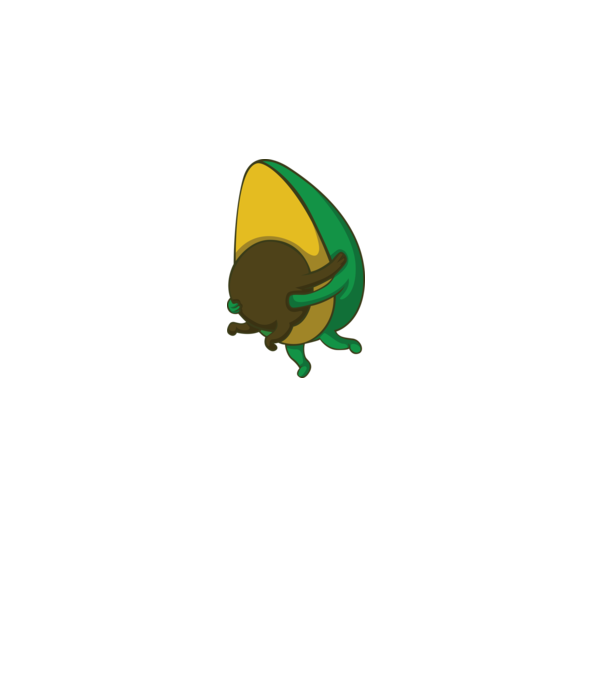 Avocado minta fehér pólón