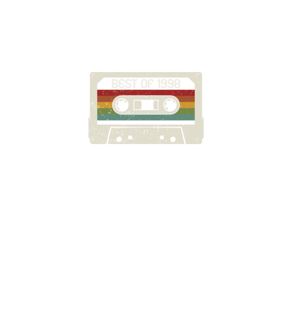 retro tape 1998 vintage minta fekete pólón