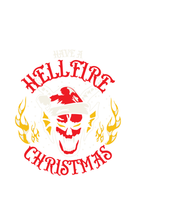Hellfire Christmas minta fehér pólón