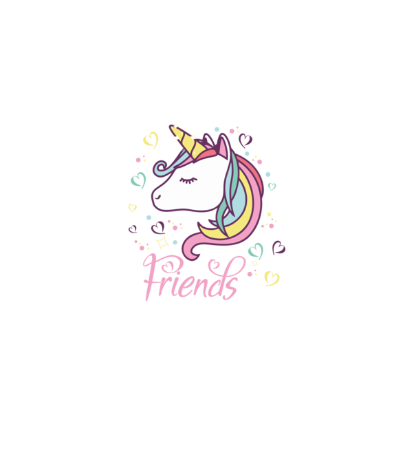 Unicorn Friend minta fekete pólón