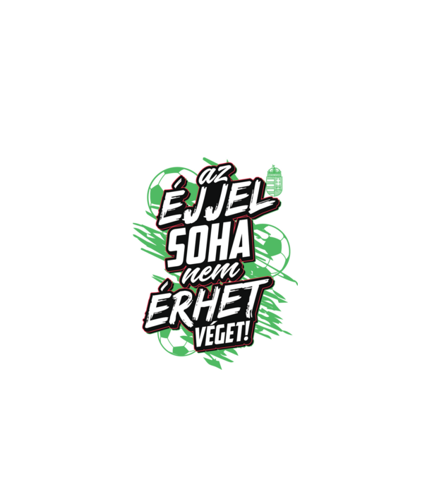 Az éjjel soha nem érhet véget labdák minta fehér pólón