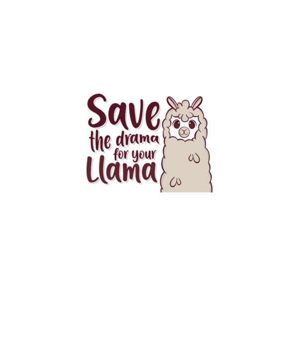 Save the drama from the llama minta fehér pólón