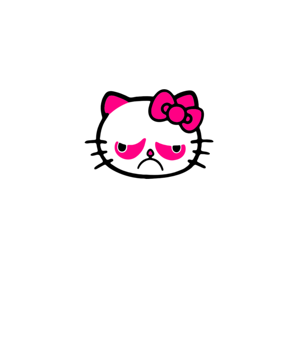 Hello Grumpy minta fehér pólón