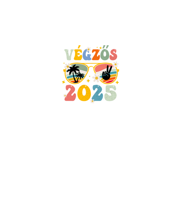 Végzős napgép minta királykék pólón