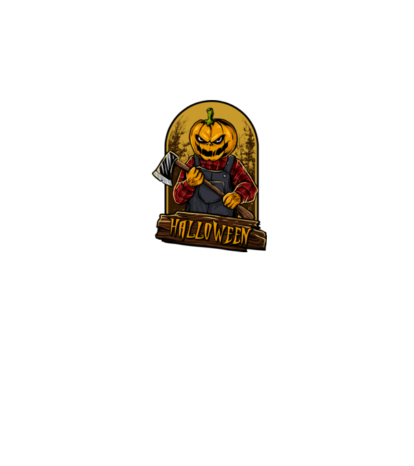 Scary halloween minta fekete pólón