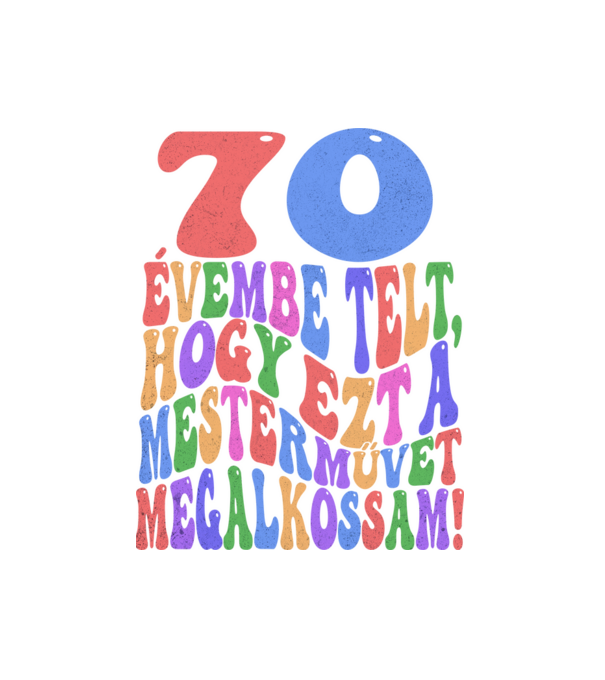 Mestermű megalkotása 70 minta fekete pólón