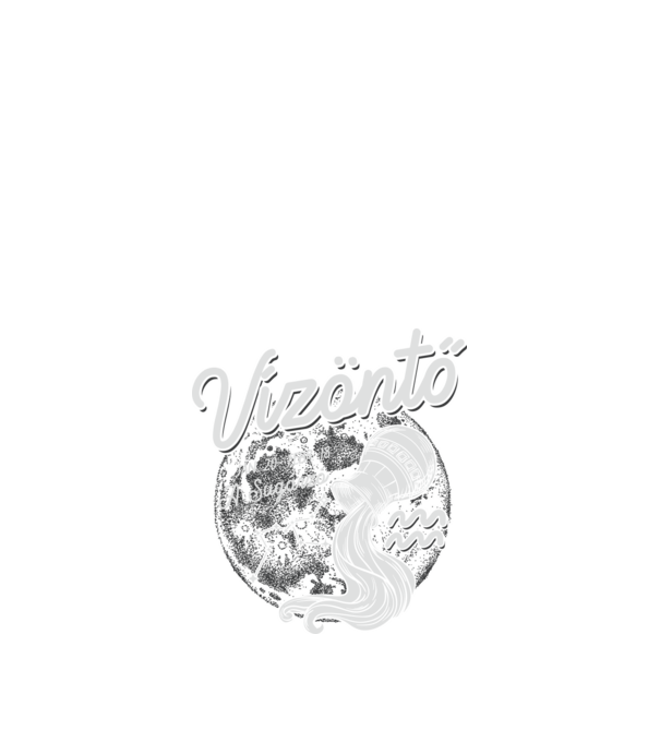 Vízöntő retro színű tulajdonságokkal minta fekete pólón