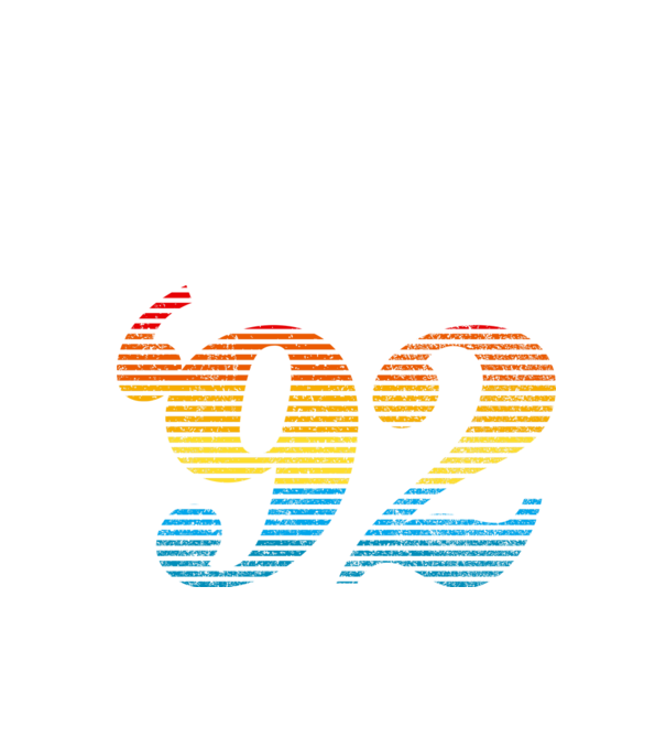 Retro születésnap 1992 minta fekete pólón