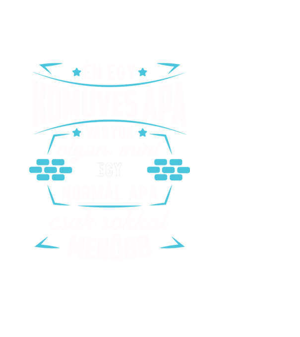 Menő kőműves apa minta fekete pólón