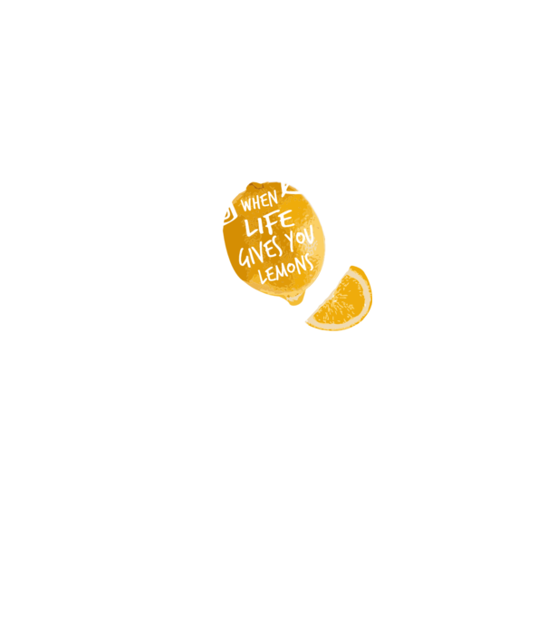 When life gives you lemons... minta szürke/fekete pólón