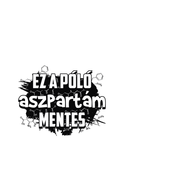 Aszpartám mentes fekete minta fekete pólón