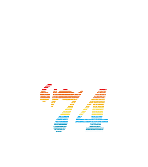Retro születésnap 1974 minta fehér pólón