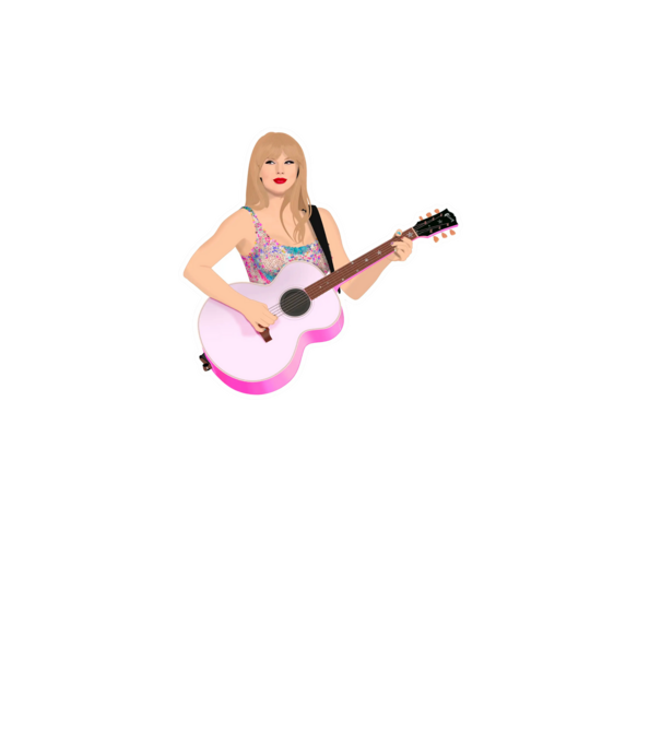 Taylor Swift pink minta fehér pólón