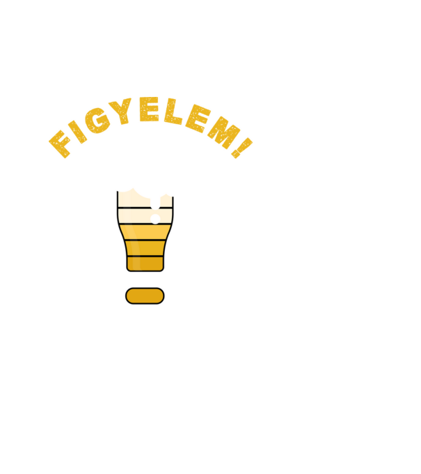 Figyelem! Apa viccek betöltése minta fehér pólón