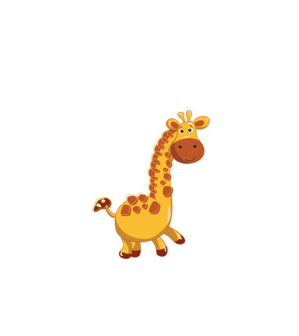 Cute giraffe  minta fekete pólón
