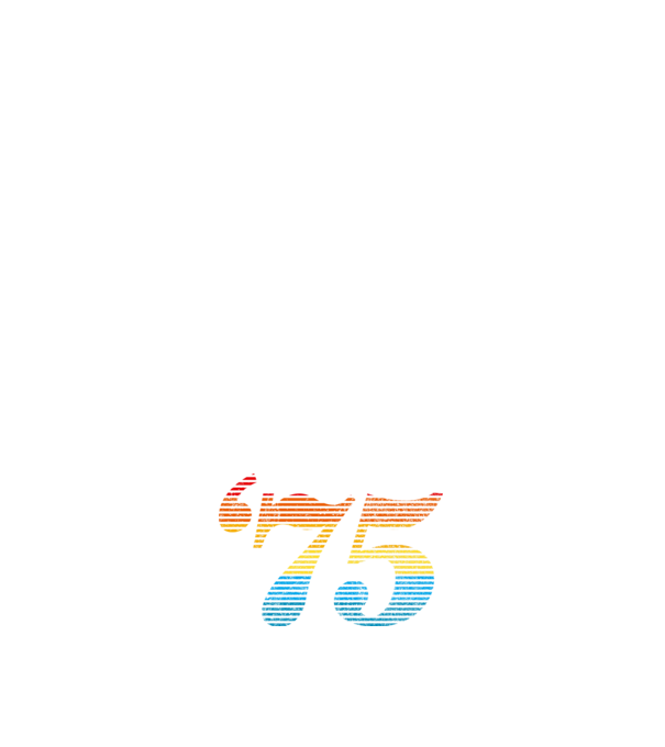 Retro születésnap 1975 minta sötétkék pólón