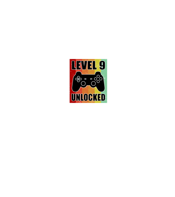 level 9 unlocked retro gamer minta fekete pólón
