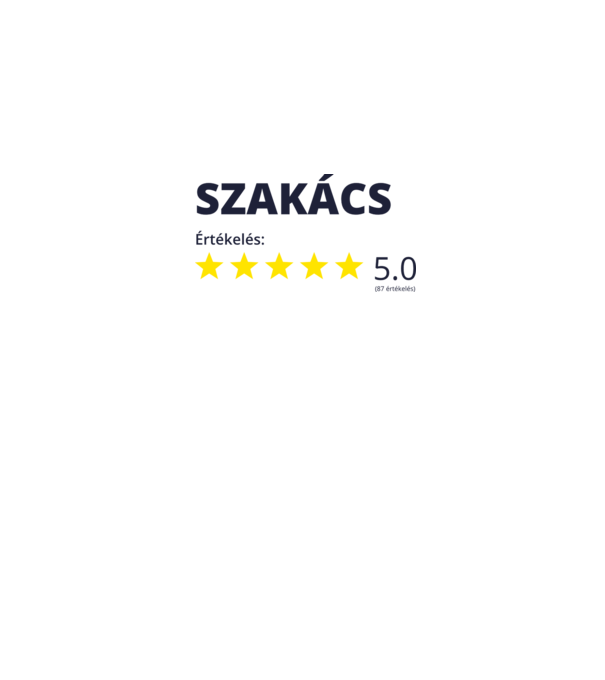 Értékelés 5 csillag - SZAKÁCS minta fehér pólón